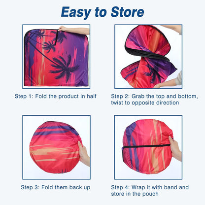 Car Windshield Sun Shade, Foldable Front Window Sunshade Blocks UV Rays, Keep Car Interior Cool, Universal Fit for Hatchback, Truck, SUV, MPV