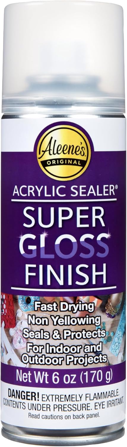 Aleene's 26412 Spray Gloss Finish, 6 Oz Acrylic Sealer, Original Version, Clear - Gloss