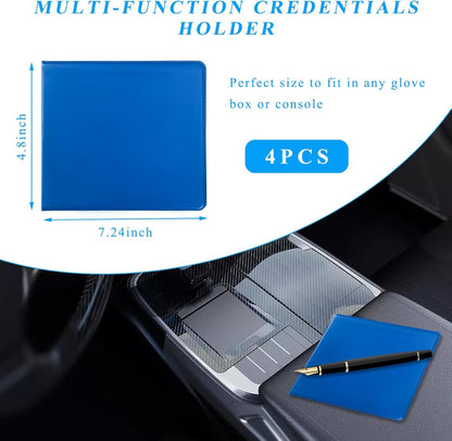 Kewucn 1 PC Car Registration Insurance Holder, Essential Auto Card Glove Box Organizer, Vehicle Interior Accessories Perfect for Most Car, Truck, SUV (10.55''×4.8'', Pink)
