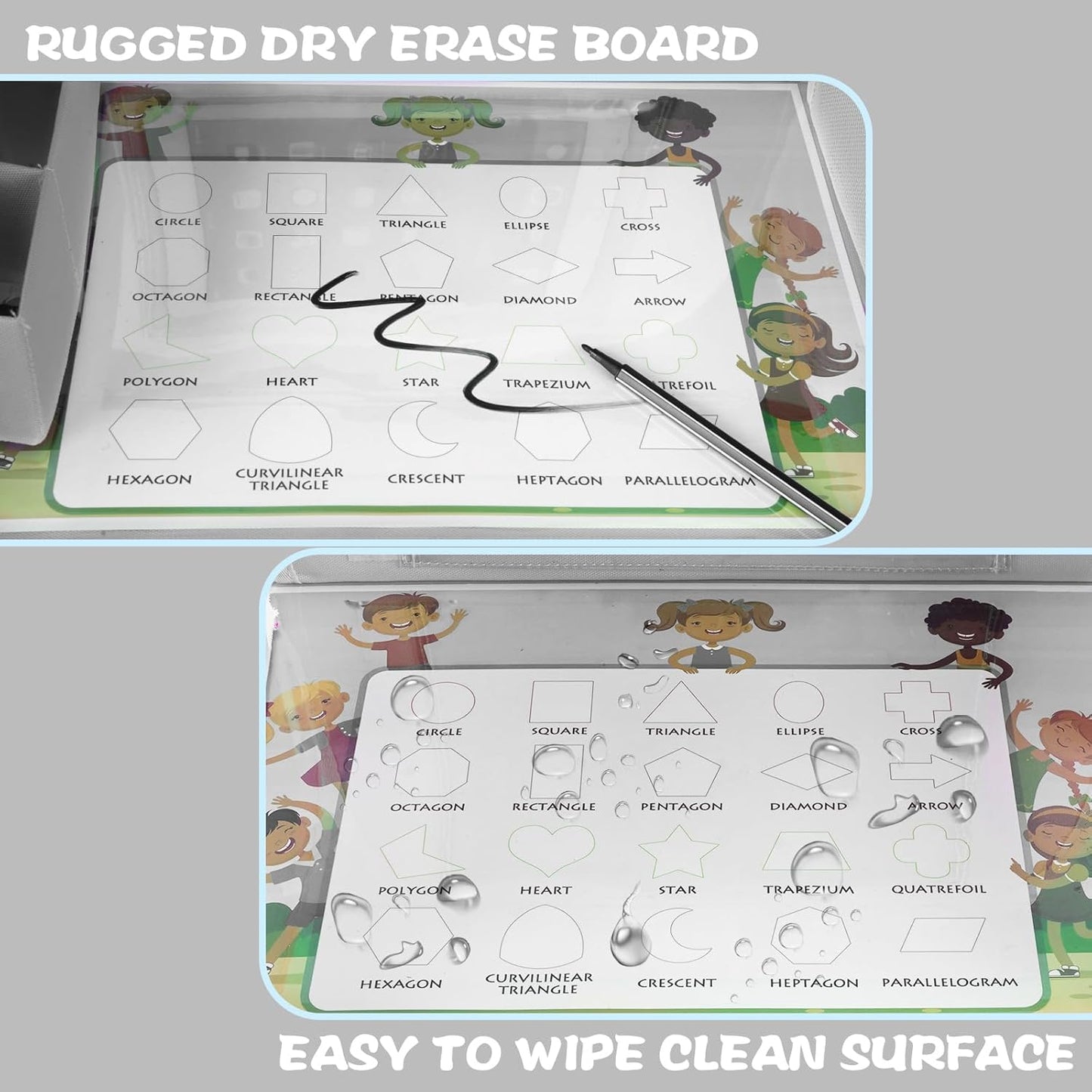 MENZOKE Kids Travel Tray for Toddler Car Seat, Road Trip Activities for Kids with iPad Holder Stand & Dry Erase Board, Road Trip Essentials Accessories Lap Tray as Travel Gifts for Kid, Pink