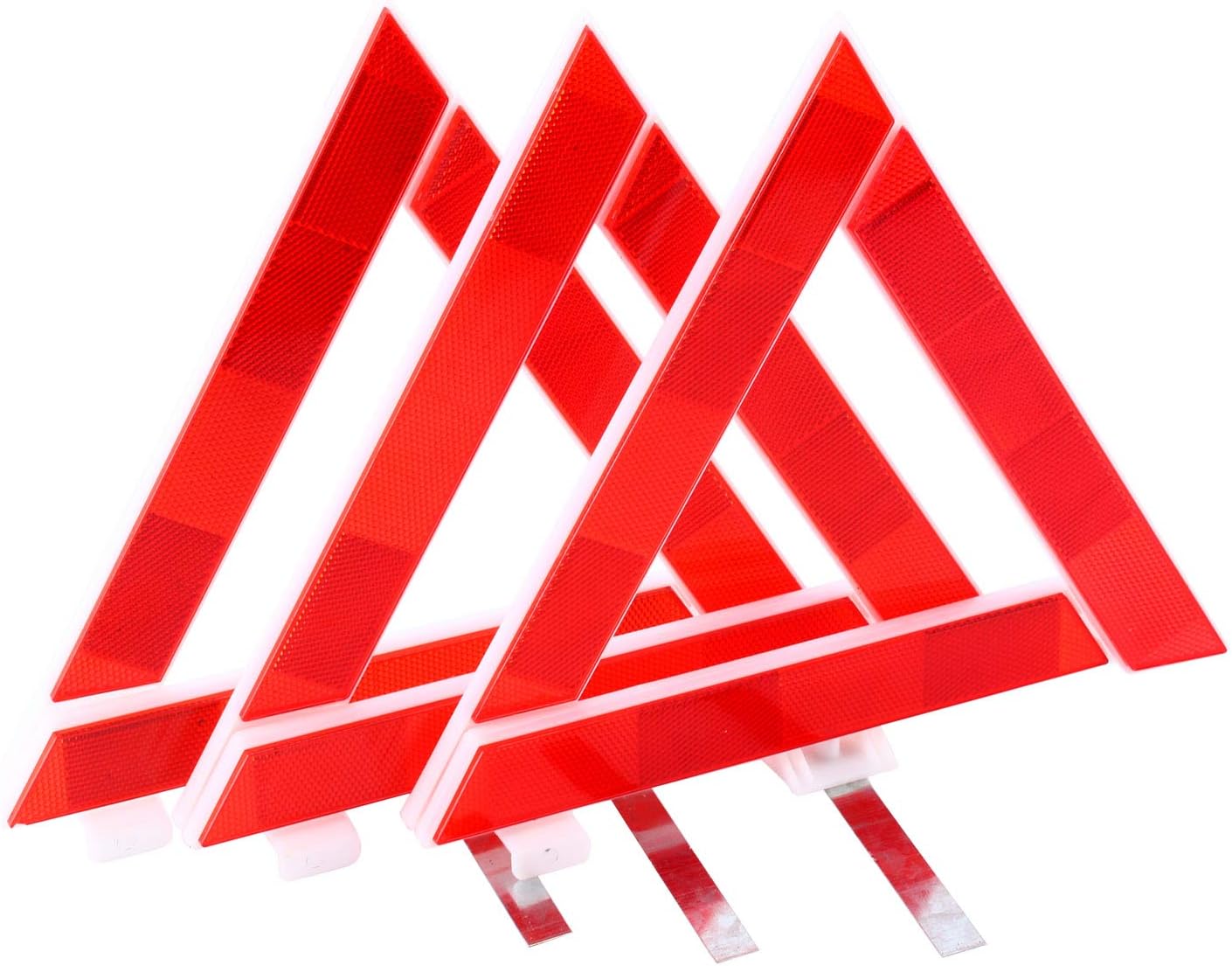 8MILELAKE 3 Pack Vehicle Safety Triangles Warning Reflector Highly Emergency Early Warning Roadside Tool
