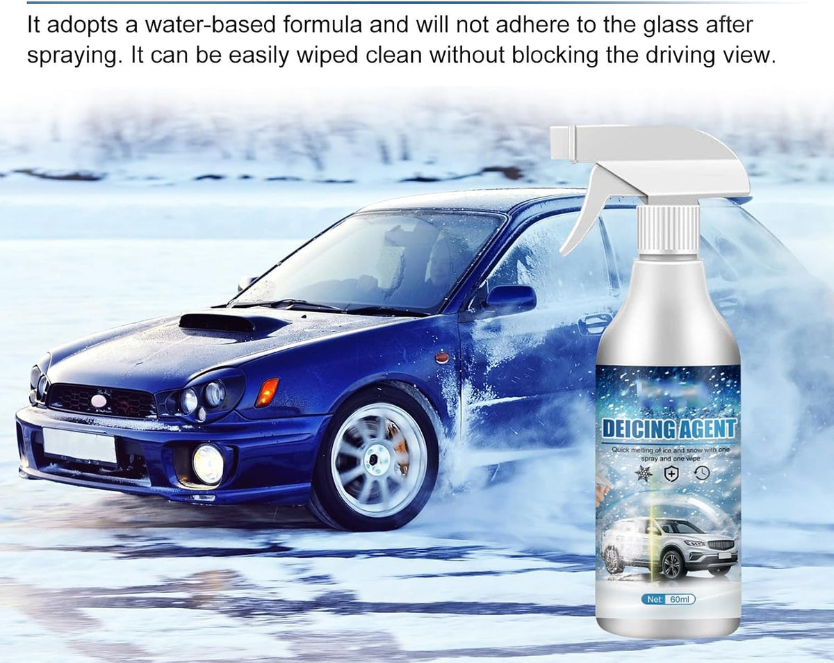 Car Windshield Snow Melting Coating Spray, Snow Repellent Spray De-Icer for Cars - Fast Ice & Snows Remover, Winter Windshield & Glass Coating Protection, Snow Meltings Agent for Car Ice Melting (2)