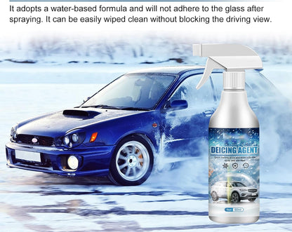 Car Windshield Snow Melting Coating Spray, Snow Repellent Spray De-Icer for Cars - Fast Ice & Snows Remover, Winter Windshield & Glass Coating Protection, Snow Meltings Agent for Car Ice Melting (2)