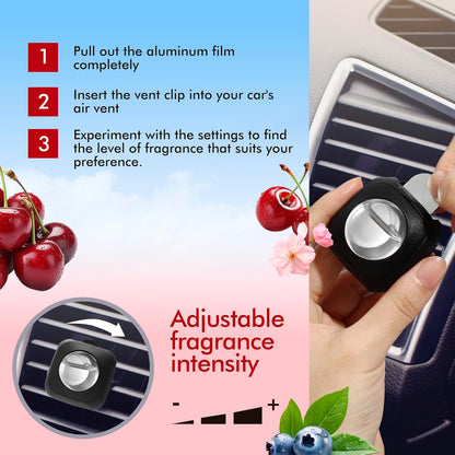 Car Air Fresheners, 6 Pack, Citrus, Car Fresheners Vent Clips, Long Lasting Air Freshener, Car Refresher for Men Women