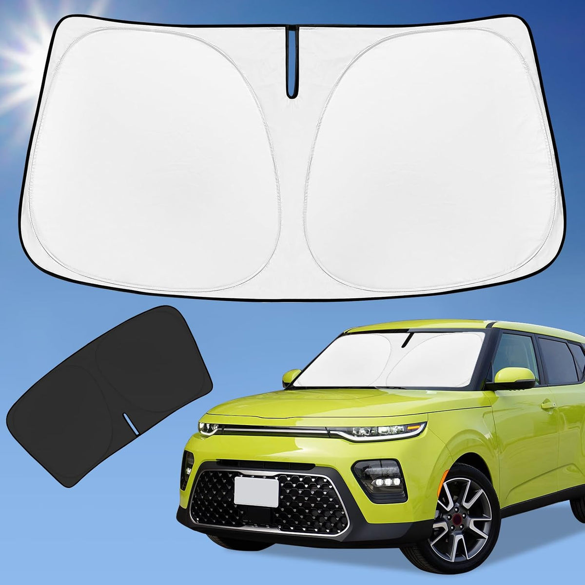 for Toyota Tacoma 2016-2023 2024 2025 2026 Sun Shade Sunshade Windshield Cover - 4 Layers Front Window Shade Custom Fit Tacoma 2Dr 4Dr Pickup Sun Visor 240T Shade Blocks UV Rays Car Accessories - Colors E