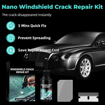 DEZEU Windshield Crack Repair Kit,2026 Latest Upgraded Windshield Chip Repair Kit,5MinQuick-Glass Repair Liquid,Long-Lasting for Windshields, Mirrors,All Crack Types 0.68 FL OZ.