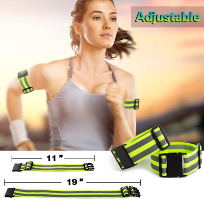 GoxRunx Reflective Running Vest Gear with Reflective Bands for Women Men Safety Reflective Vest for Walking Running Cycling at Night