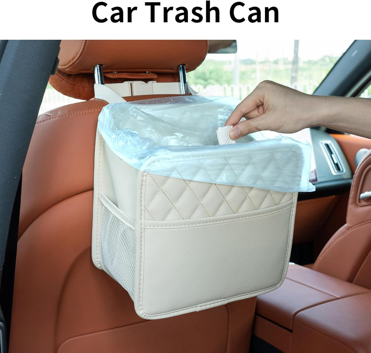 FrgKbTm Car Seat Back Hanging Bag Car Document Holder Multi-Pocket Bottle Bag Storage Box Organizer Travel Tidy Pouch Pocket Kids