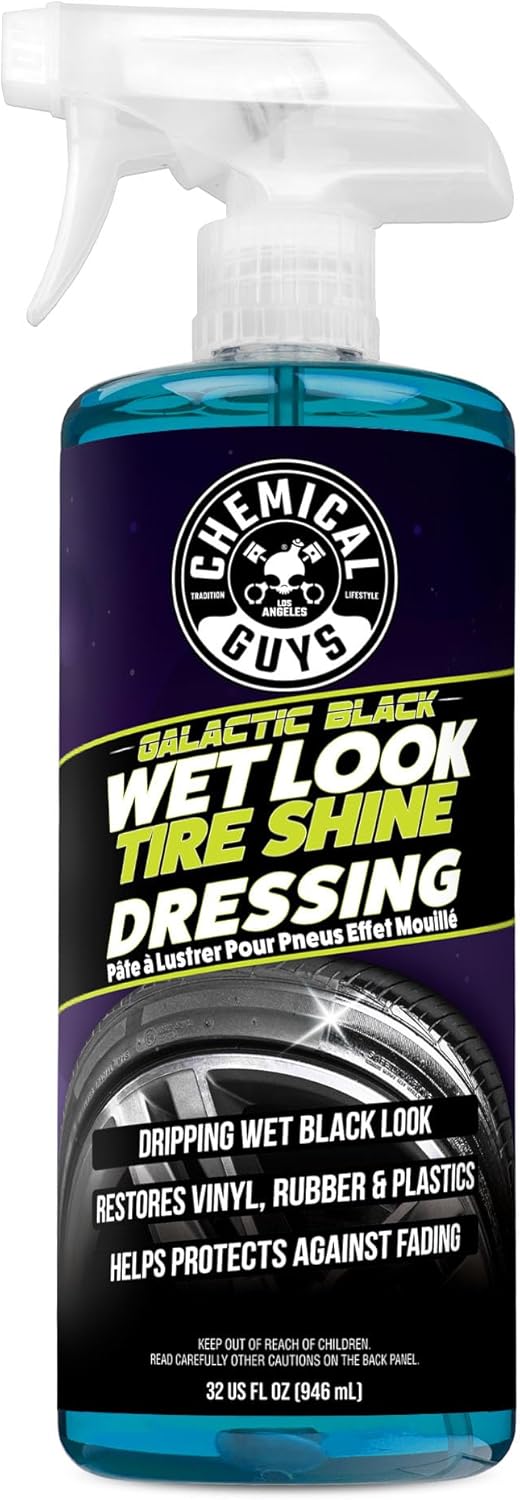 Chemical Guys Galactic Black Wet Look Tire Shine Dressing, for a Whole New Level of Shine and Depth of Black, Safe for Cars, Trucks, Motorcycles, RVs & More, 128 fl oz - TVD118