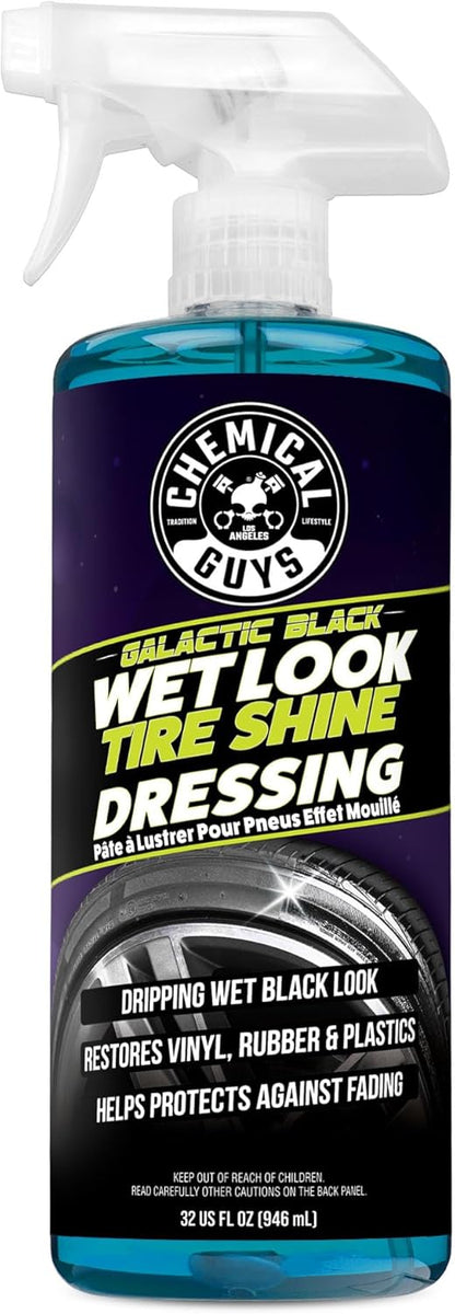 Chemical Guys Galactic Black Wet Look Tire Shine Dressing, for a Whole New Level of Shine and Depth of Black, Safe for Cars, Trucks, Motorcycles, RVs & More, 128 fl oz - TVD118