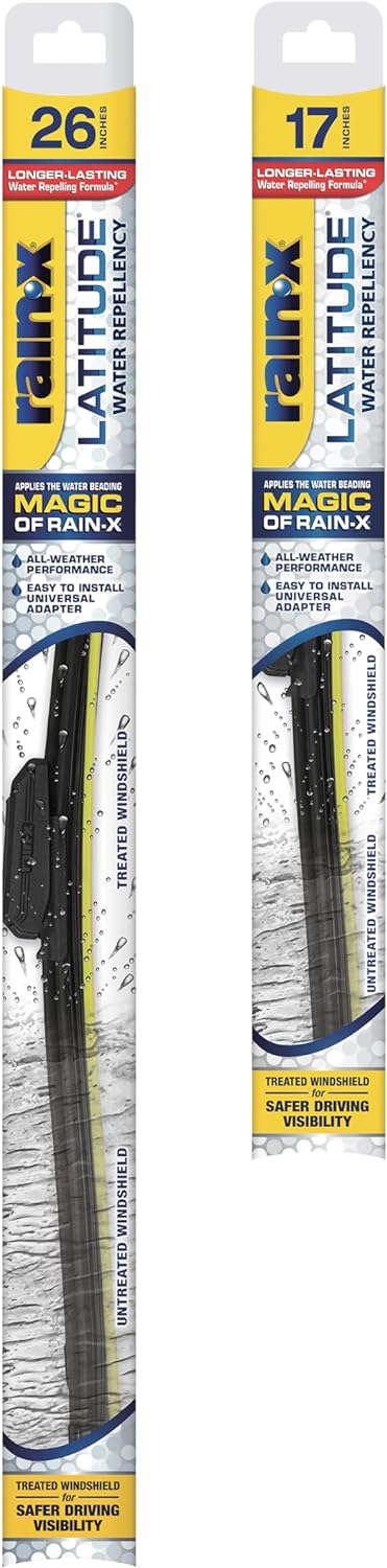 Rain-X 810363 Repellency Water Repellent Wiper Blades, 22" Windshield Wipers (Pack of 2), All Weather Streak-Free for Enhanced Visibility w/Water Repellency Formula [Amazon Exclusive] - Colors A