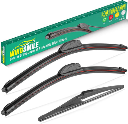 26" 16" 11" Windshield Wiper Blades Replacement for Chevrolet Chevy Trax 2024 2025 2026 Premium All Weather Front Rear Wipers Set - OEM Quality (Pack of 3) - Colors E