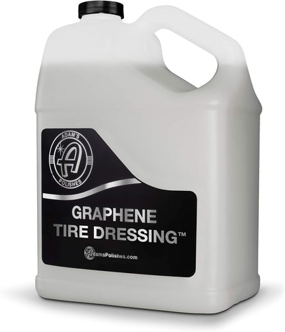 Adam's Polishes Graphene Tire Dressing - Deep Black Finish W/Graphene Non Greasy Car Detailing | Use W/Tire Applicator After Tire Cleaner & Wheel Cleaner | Ceramic Coating Like Tire Protection (16oz)