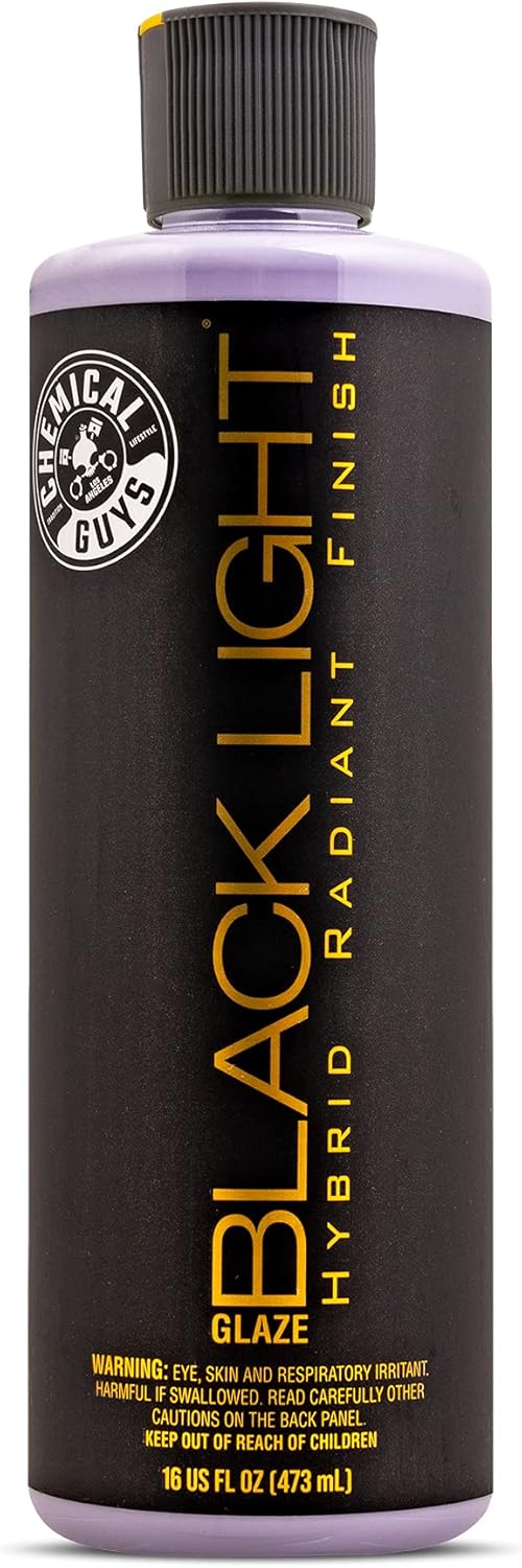 Chemical Guys Black Light Hybrid Radiant Finish - Premium Glaze and Car Sealant for Black and Dark Colors - Enhances Depth, Gloss & Protection on Cars, Trucks, SUVs & More, 16 fl oz Bottle