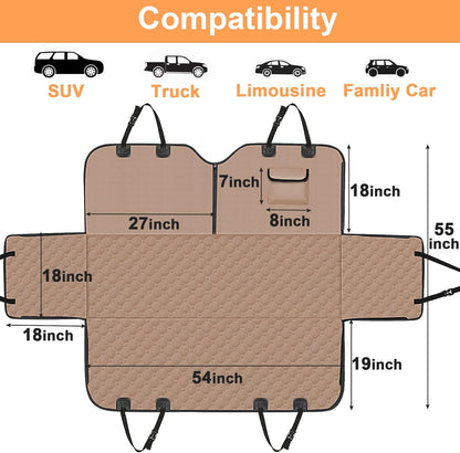 Mancro Dog Car Seat Cover for Back Seat, 2026 Upgraded 600D Heavy Duty Waterproof & Scratch-Resistant Dog Hammock for Car, Back Seat Pet Cover for Dogs with Sedan, Trucks and SUVs, Standard, Black
