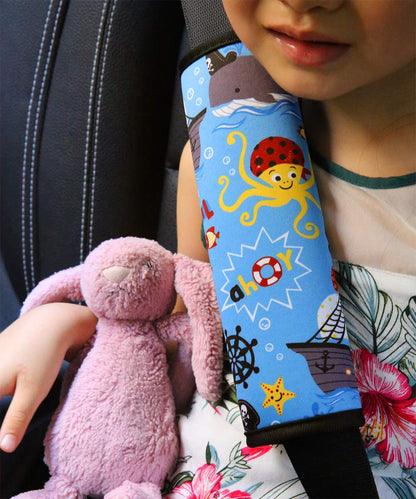 YR Seat Belt Cover for Kids, Soft Comfort Seat Belt Cushion for Children, Cute Cartoon Pattern Car Seat Belt Pads Cover for Girls and Boys, 1 Pack (Cartoon Spider)