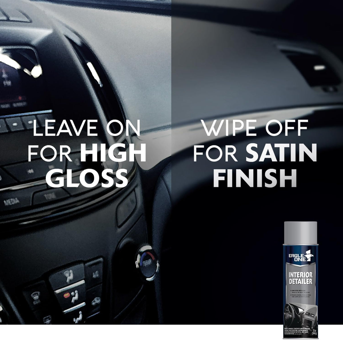 Eagle One Car Interior Detailer, One Step Detailer Spray for Cars, Trucks, 12 Oz
