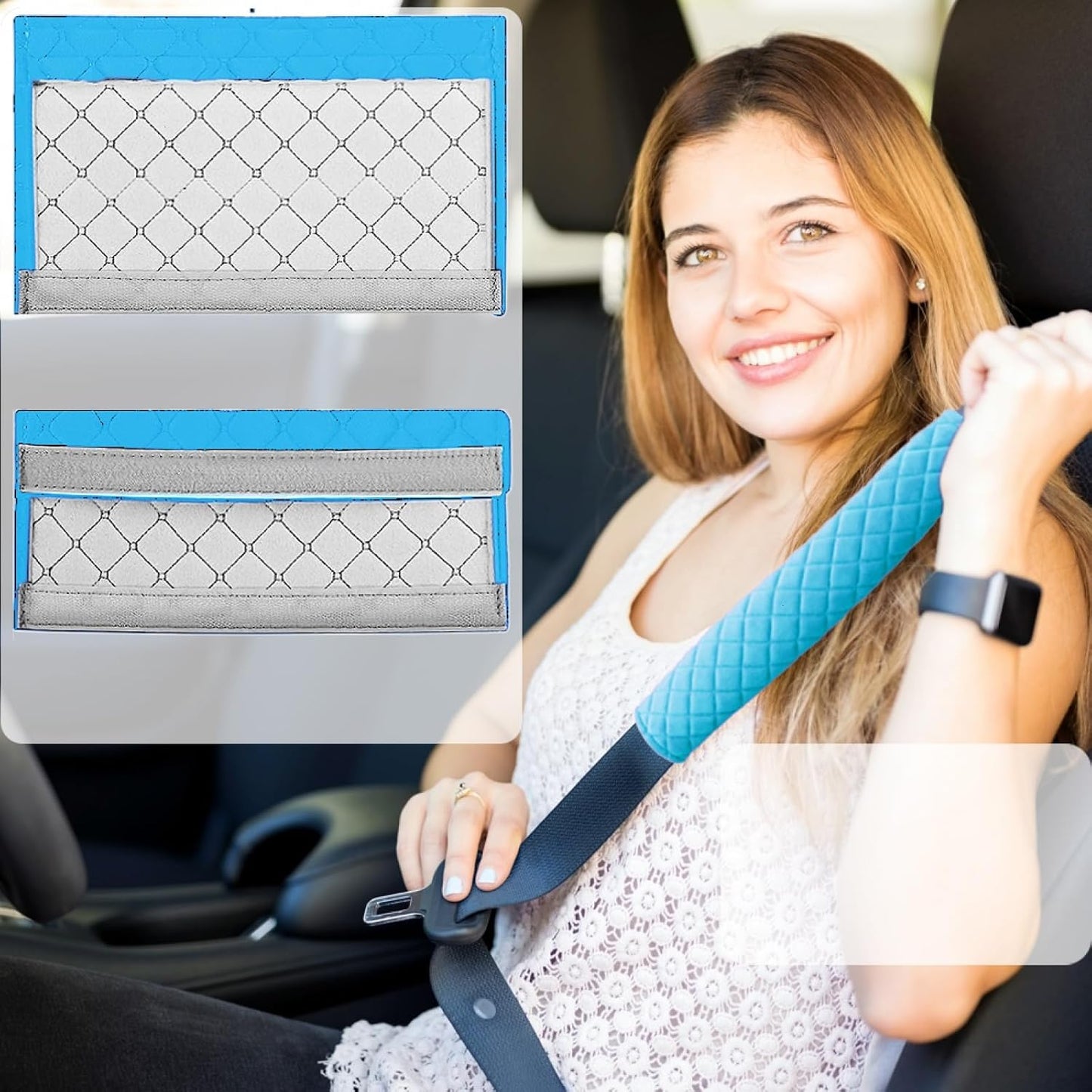 5 Pack Soft Car Seat Belt Cover Protector Comfort Auto Seatbelt Pads Strap Cushion Protecting Neck Shoulder Sedan SUV Trucks Car Interior Accessories for Adults Women Men 11 Inch Black