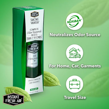 Smoke Vanish - Smoke Odor Eliminator & Weed Smell Eliminator Spray - Removes Smokey Odor Instantly - Eco-Friendly - For Home, Car, Clothes & Travel - Fresh Mist Scent - 4 oz.