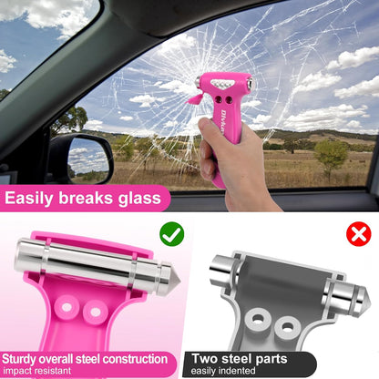 Window Breaker, 3-in-1 Emergency Escape Tool with Car Safety Hammer and Seat Belt Cutter, Safety Emergency Car Escape Tool, Road Trip Essential and Must Haves