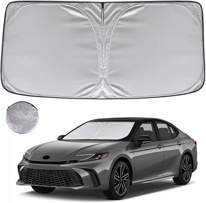 KAYZT Windshield Sun Shade for 2019-2025 2026 Chevy Silverado 1500 /GMC Sierra 1500 2500HD 3500HD Foldable Sunshade Front Window Custom Fit Car Accessories - Colors C