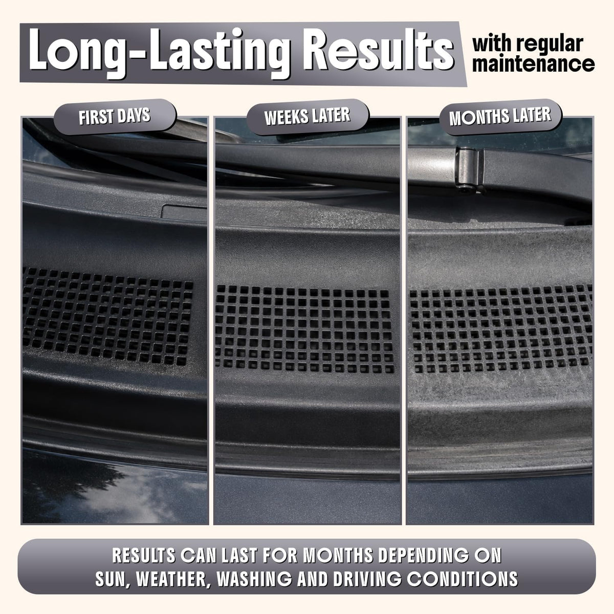 Carfidant Ultimate Trim & Plastic Restorer for Cars - Black Plastic Restorer - Restores Faded and Dull Plastic, Rubber, Vinyl - 8.4 fl oz