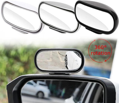 Blind Spot Mirror for Car 2 Pack, Adjustable Convex Wide-Angle Blindspot Mirrors, 360° Rotatable Small Stick-On Blind Side Mirror for Cars, SUVs & Trucks