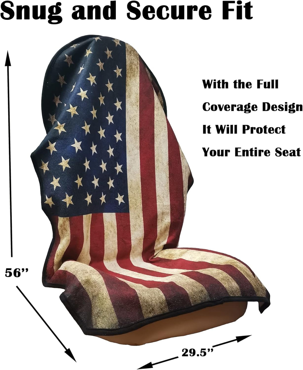 Car Seat Cover Protector Front Seats,for Gym Workout,Running,Swimming,Beach and Hiking,Waterproof Sweat Towel Bucket Seat Covers for Cars SUV Trucks (Black, 1Pcs)
