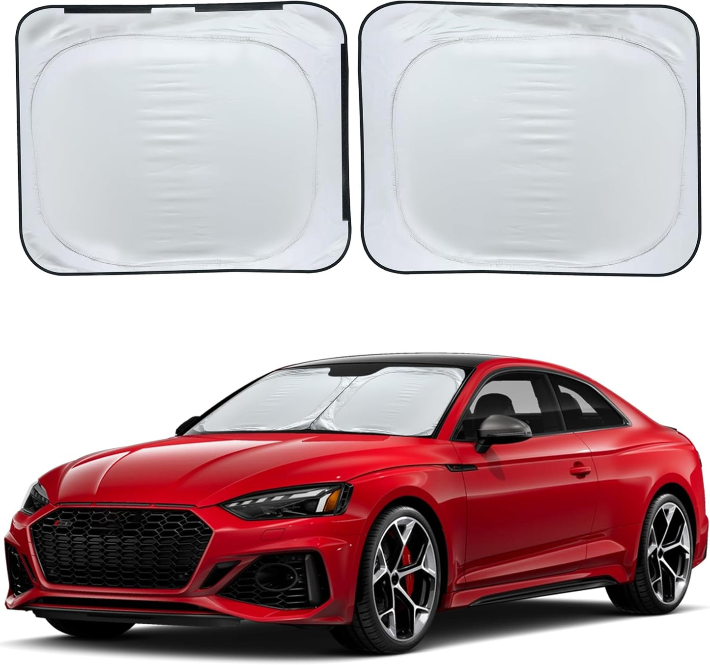 Autovir Car Windshield Sun Shade Foldable | Front Windshield Shade for Sun, Heat and UV Rays | Sunshade for Car Front Window and Interior Sun Protection | Medium (28 x 31 inches)