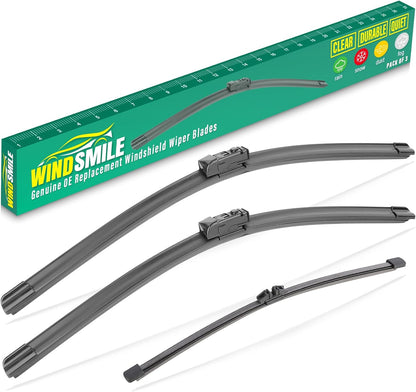 26" 16" 12" Windshield Wiper Blades Replacement for Toyota RAV4 2019 2020 2021 2022 2023 2024 2025 RAV 4 / Mazda 5 2006-2015 Premium All Weather Front Rear Wipers Set - OEM Quality (Pack of 3) - Colors C
