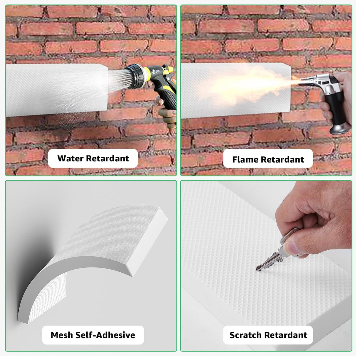 Garage Wall Protector, 2 Roll Garage Car Door Protector Bumper Guard for Car Doors Anti-Collision Waterproof Inflaming Ultra Self Adhesive EVA Foam for Warehouse (2 ROLL: 79" x 8" x 1/4")