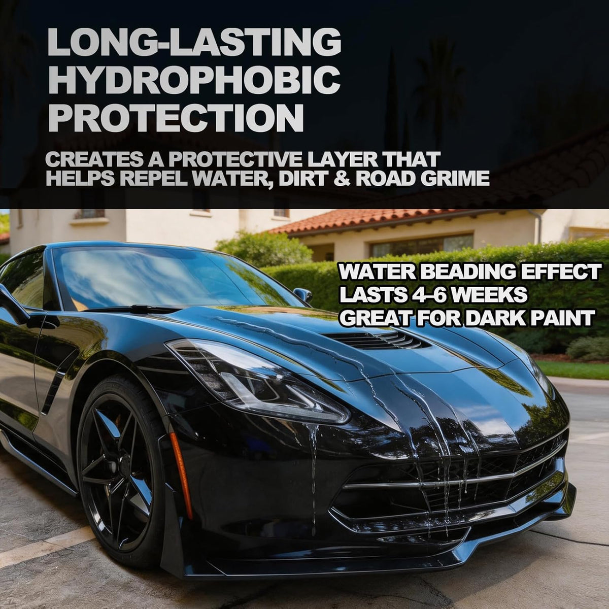 Waterless Car Wash Spray & Wipe Detailer, Exterior Cleaner for Paint Glass Wheels Trim, No Hose Car Wash for Light Dirt, Dust Quick Shine (16.9 Fl Oz)