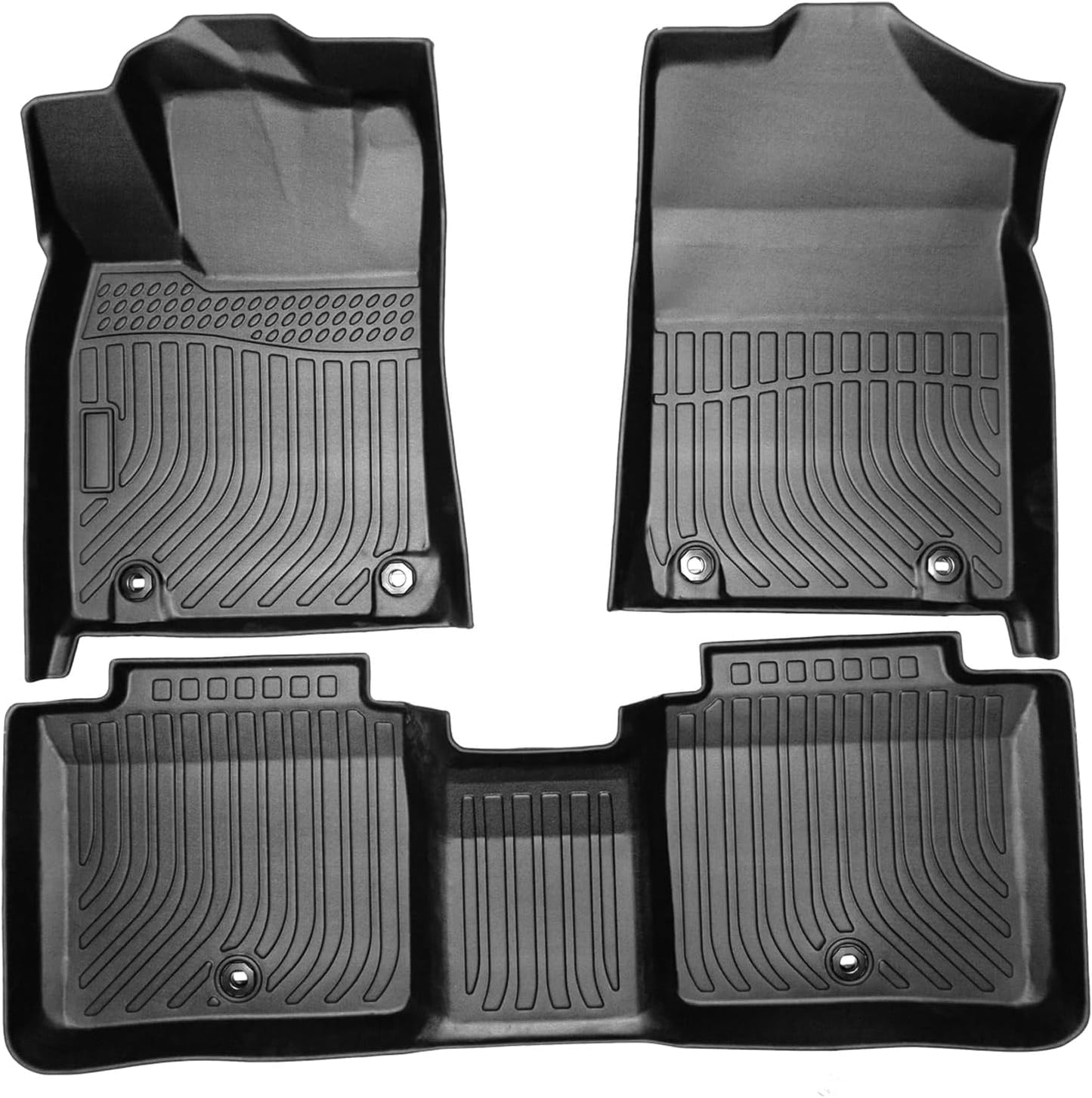 All Weather Floor Mats for 2016-2019 Chevy Cruze (No Fit 2016 Cruze Limited), Chevy Cruze Floor Mats, 1st and 2nd Maximum Coverage, 3D Waterproof TPE Rubber Protector Car Mats Full Set Liners