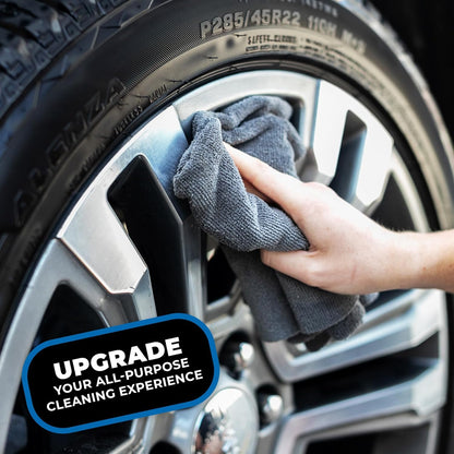 The Rag Company - Edgeless 365 Microfiber Towels (10-Pack) Premium 70/30 Blend, Professional Polishing, Wax Removal, Auto Detailing, 365gsm, 16in x 16n, Royal Blue