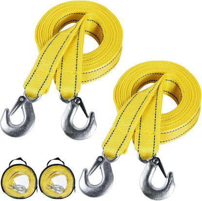Tow Strap with Hooks Heavy Duty Car Vehicle Emergency Recovery Rope Boat Trailer Winch Strap 13'x1.8 Max 10,000lbs Capacity for Towing Vehicles Jet Ski ATV Pontoon Wave Runner Accessories