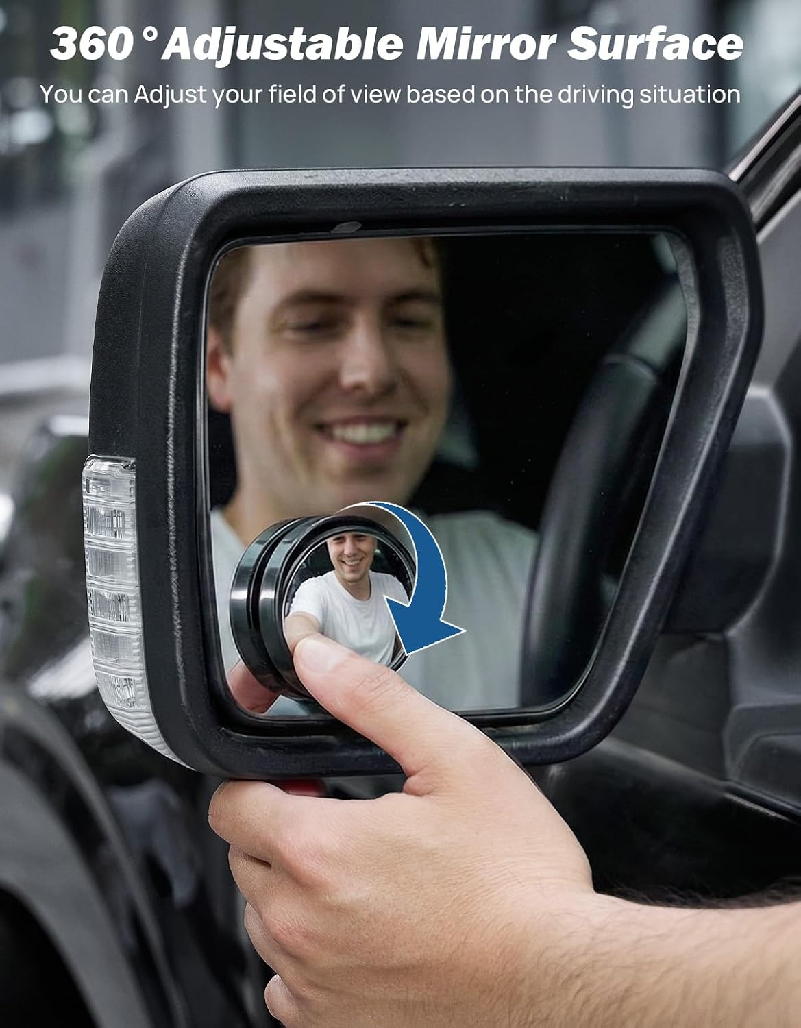 JOYTUTUS Blind Spot Mirror 2 Pack HD Frameless Convex Glass for Wide Angle View and Safer Lane Changing Compatible with Cars SUVs Trucks RVs Easy Stick On & Long Lasting Durability
