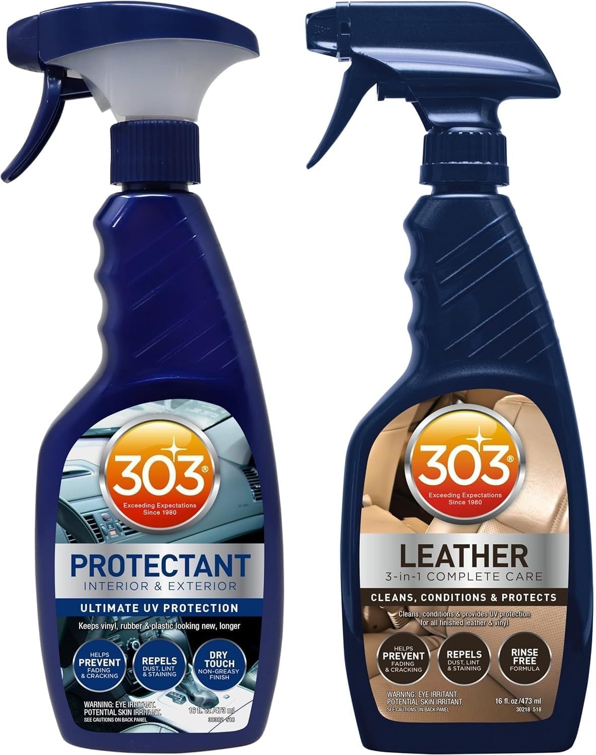 303 Products Automotive Protectant Spray, UV Protection for Car Interior & Exterior – Protects Vinyl, Plastic & Rubber, Repels Dust & Dirt, Matte Finish, 16 oz