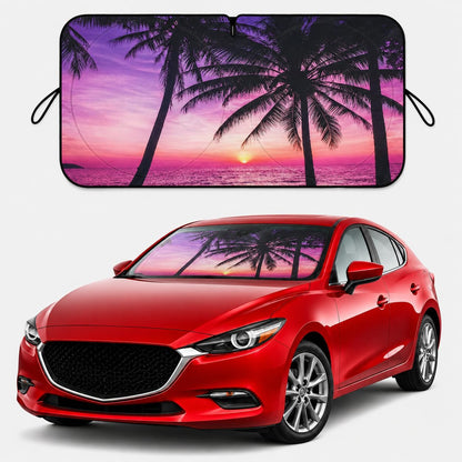 Car Windshield Sun Shade, Funny Cartoon Eyes Sun Visor for Car Windshield Universal Fits Sedan Compact Car Hatchback SUV, UV Heat Protection - 59 x 27.5