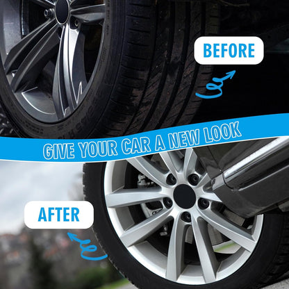 4 Pack Car Wheel Brush Kit - Soft, Scratch-Free Microfiber & Synthetic Wool Cleaning Brushes for Tires, Rims, Fenders, Engine, Exhaust Tips
