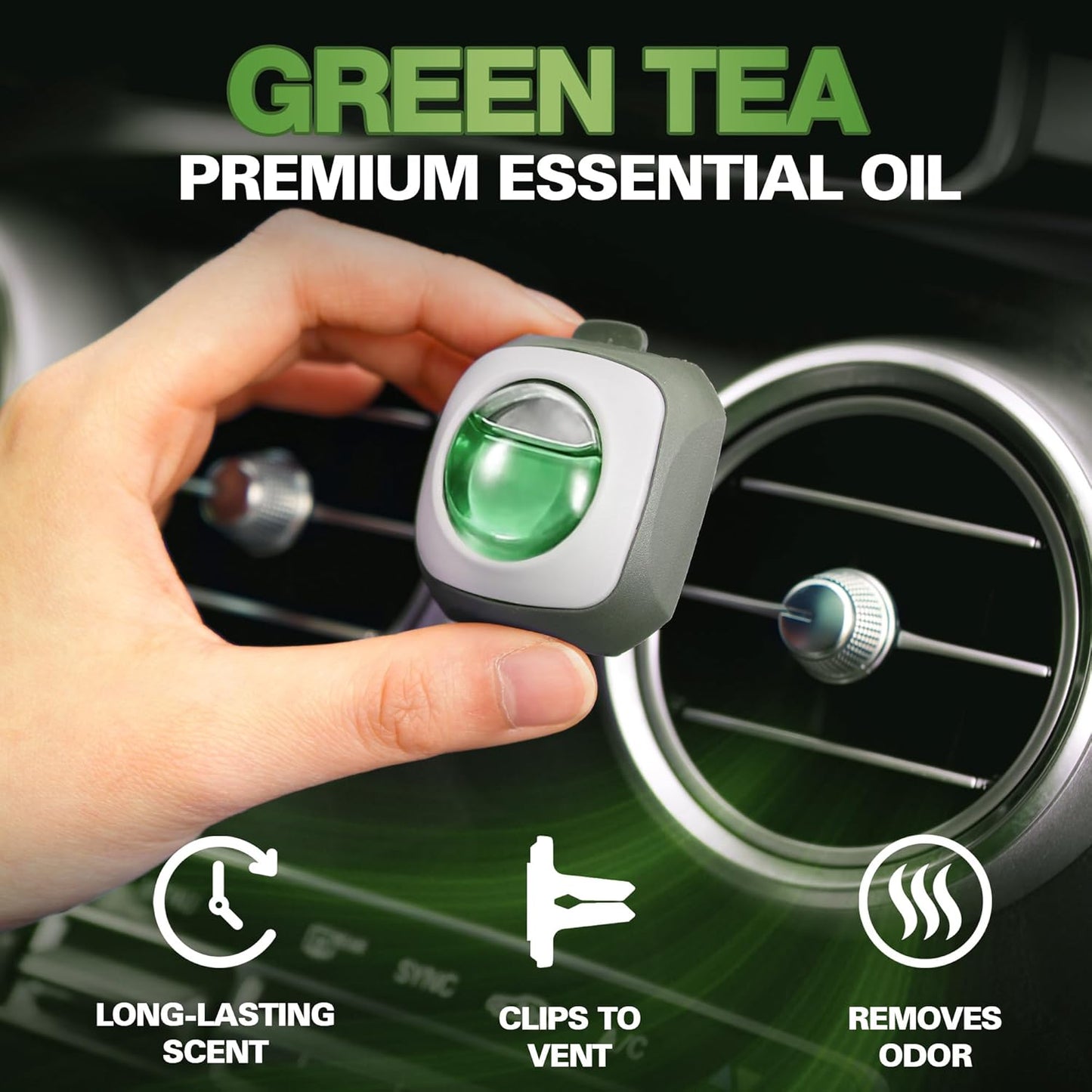Air Jungles New Car Scent Car Air Freshener Vent Clip, 6 Count Long Lasting Up to 180 days, Natural Essential Oil Car Fragrance Accessories for Women and Men, Odor Eliminator - 4ml Each