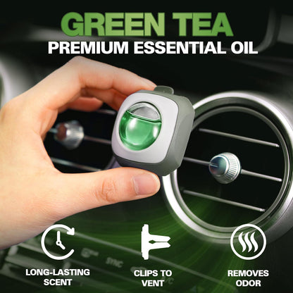 Air Jungles New Car Scent Car Air Freshener Vent Clip, 6 Count Long Lasting Up to 180 days, Natural Essential Oil Car Fragrance Accessories for Women and Men, Odor Eliminator - 4ml Each