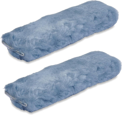 Andalus Brands 2 Pack Genuine Merino Wool Sheepskin Seat Belt Cover – Soft Shoulder Pad, Neck Cushion Protector – Authentic Car Accessories (Pearl)