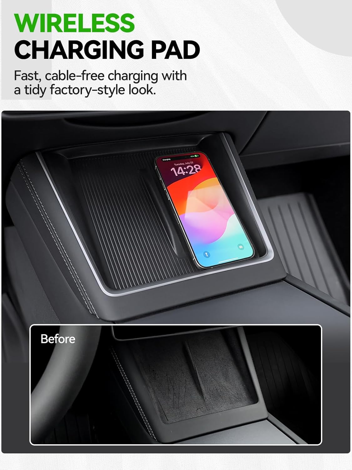 10PCS Center Console Organizer Tray for 2025 2026 Tesla Model Y Juniper Accessories, Under Seat Storage Armrest Hidden Storage Box Cup Holder Charger Pad for Tesla ModelY Juniper (Not fit Standard)