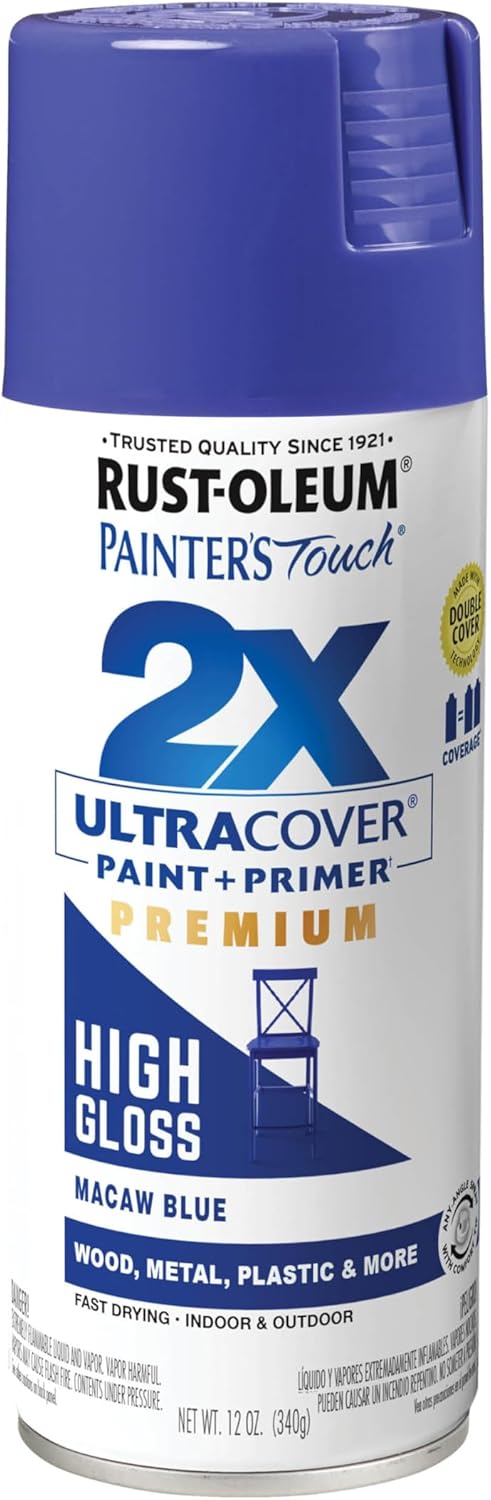 Rust-Oleum 334029 Painter's Touch 2X Ultra Cover Spray Paint, 12 oz, Gloss Clear - Colors A