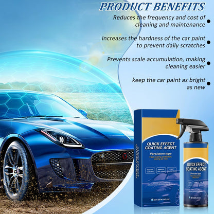 2PCS Car Coating Spray, Quick Effect Coating Agent, Quick-Advanced Car Acting Coating Agent Spray, Waterless Wash Polish, Paint Protection and Glass Cleaner