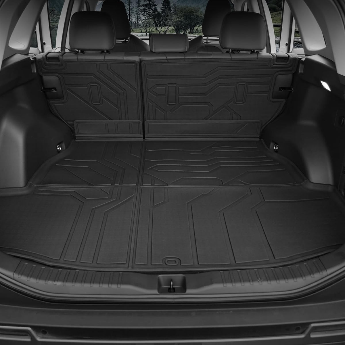 Floor Mats for Toyota Sienna 2021-2026, All Weather Floor Mats Lower Trunk Cargo Liner Accessories, Full Coverage Set (Fit 8-Seat with Spare Tire)