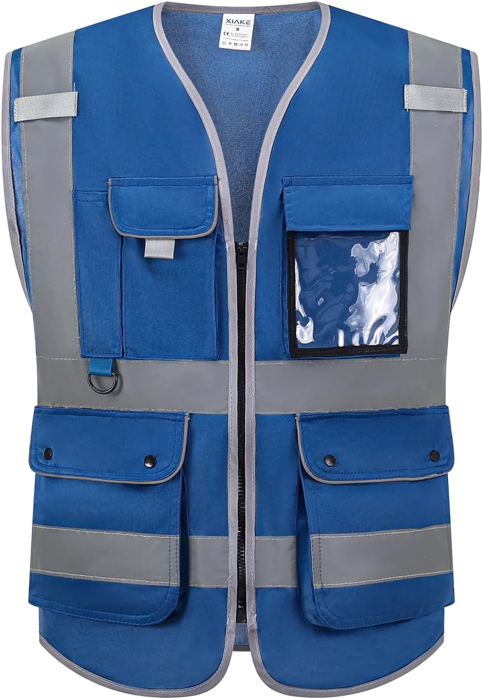 XIAKE Reflective Safety Vest for Men & Women High Visibility Class 2 Vest with Pockets Meets ANSI Standards