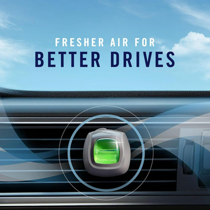 Febreze Car Air Freshener Vent Clip Platinum Ice Scent, .07 oz. Car Vent Clip, Pack of 4