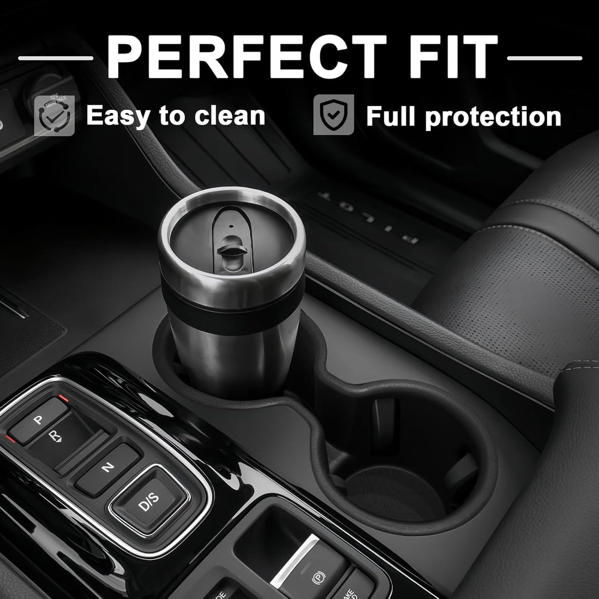 Muslogy Center Console Organizer Compatible with Honda Pilot 2023 2024 2025 2026, 2024-2026 Ridgeline/Passport Center Console Storage Box Divider Inserts Interior Accessories ABS Material(Gray)
