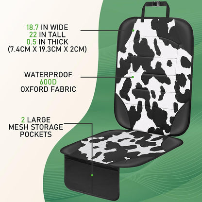 Siivton Car Seat Protector for Child Car Seat,Waterproof Car Seat Cover for Leather and Fabric Seats, 2 Mesh Pockets, Non-Slip Bottom,Thick Padding Cushion